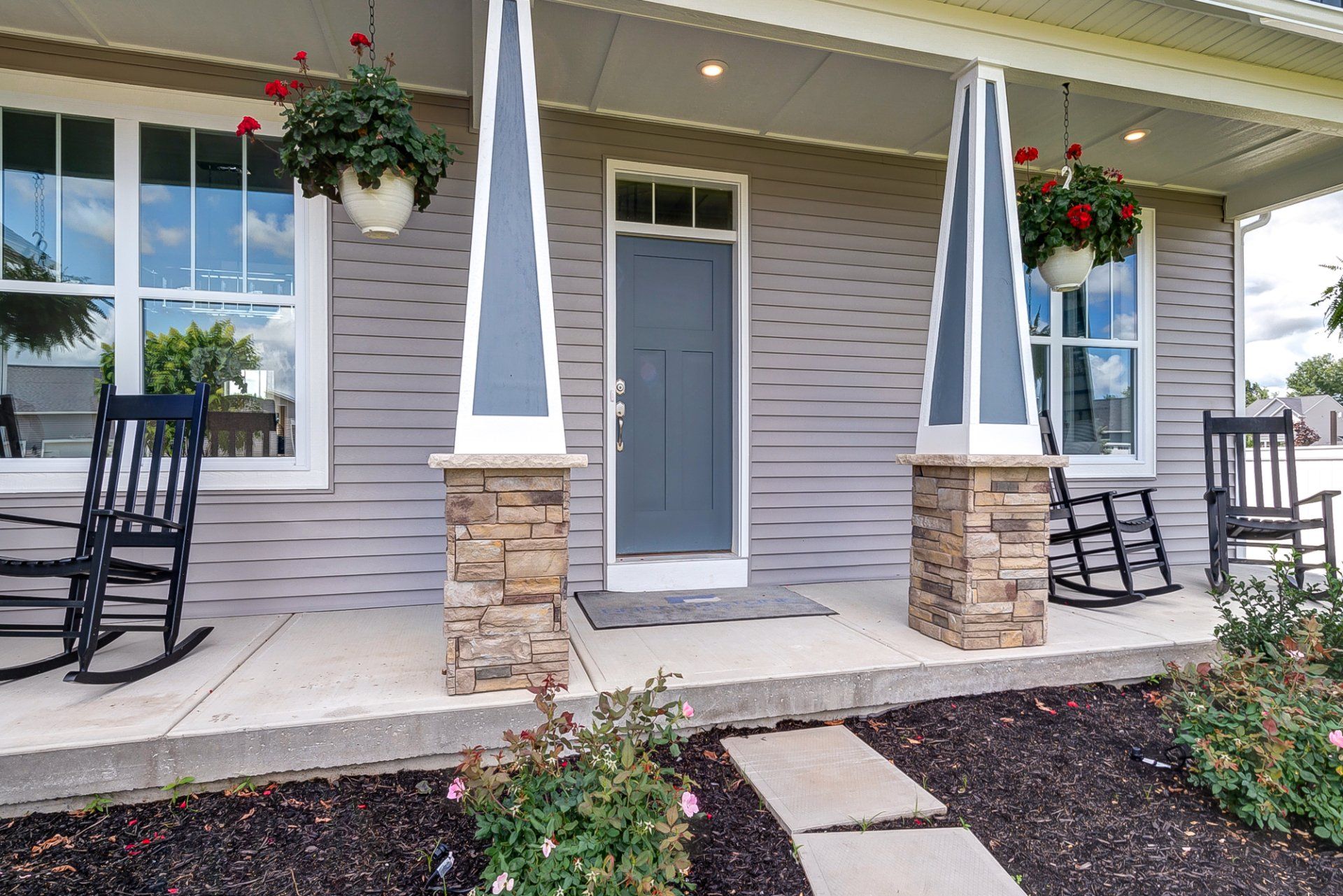 Front door and porch