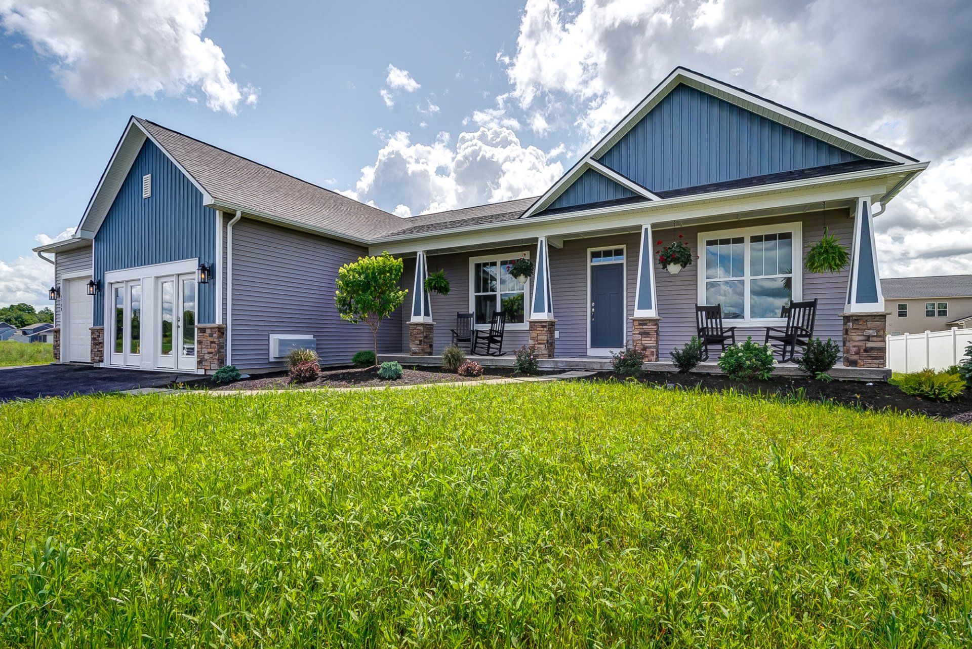 Clayton front exterior and yard