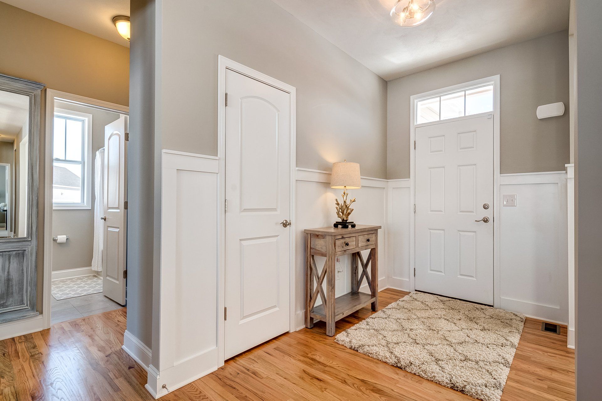 front entryway with console table