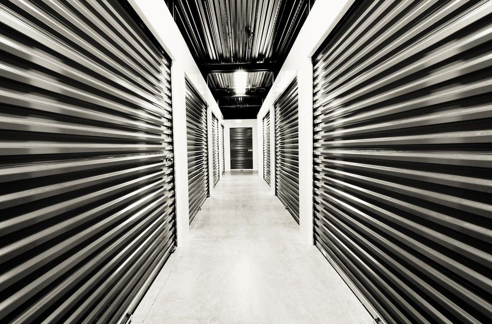 Storage Unit Corridor with Metal Roll-Up Doors — MV Self Storage in Bowral, NSW