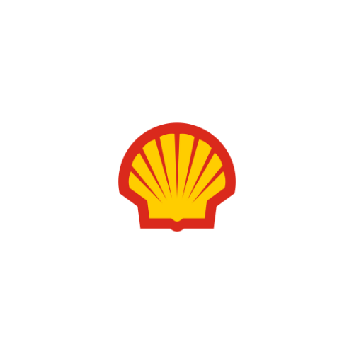 The image shows the iconic logo of Shell, featuring a yellow and red shell symbol.