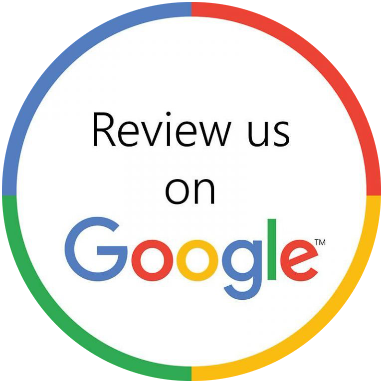 A google logo that says review us on google