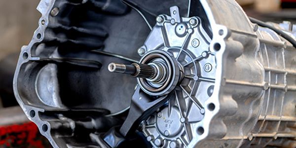 A close up of a gearbox on a table.