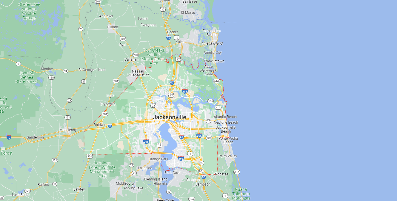 Duval County, FL map