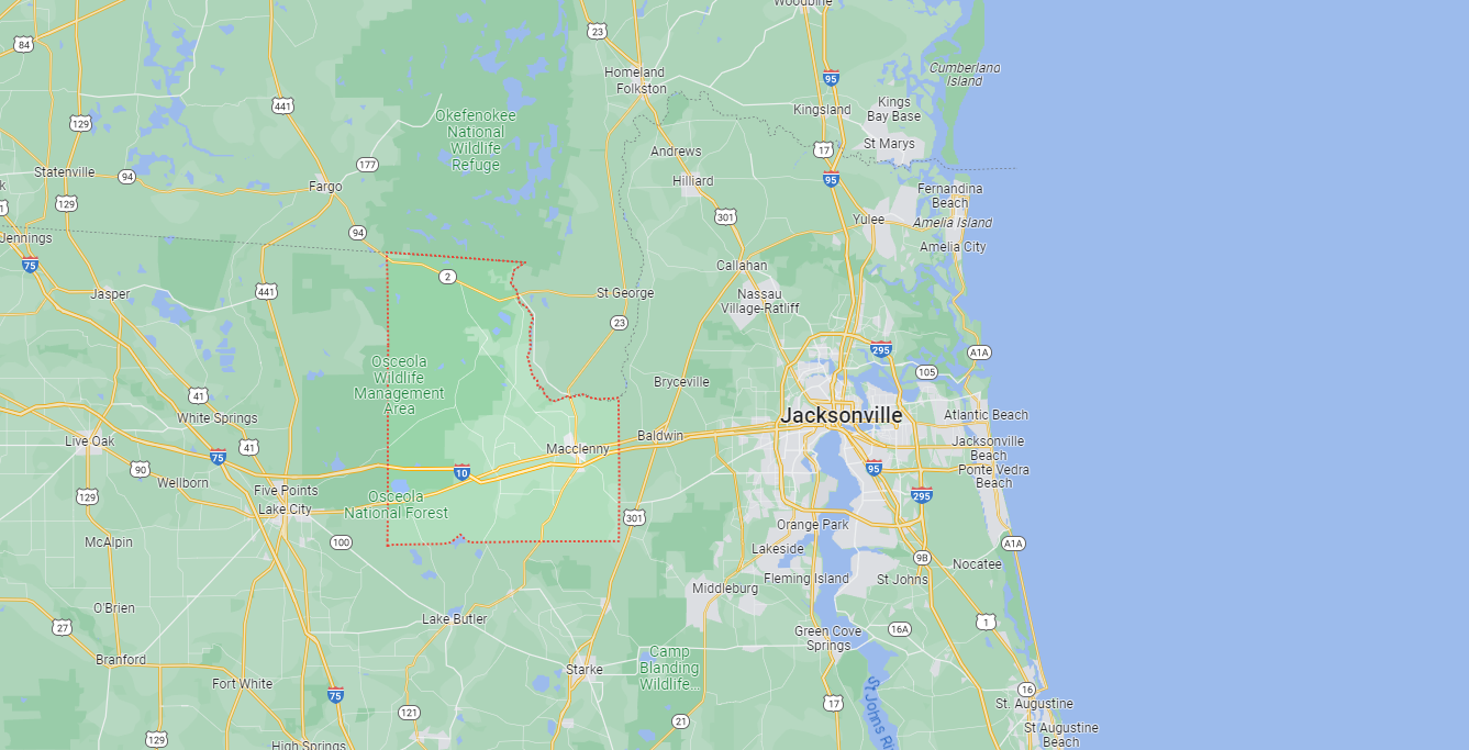 Baker County, FL map