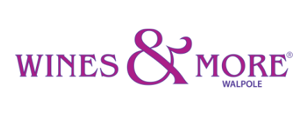 Wines & More logo in purple text and ampersand;