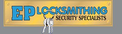 e p locksmithing business logo