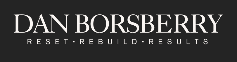 Dan Borsberry logo in white on a dark background; text reads 