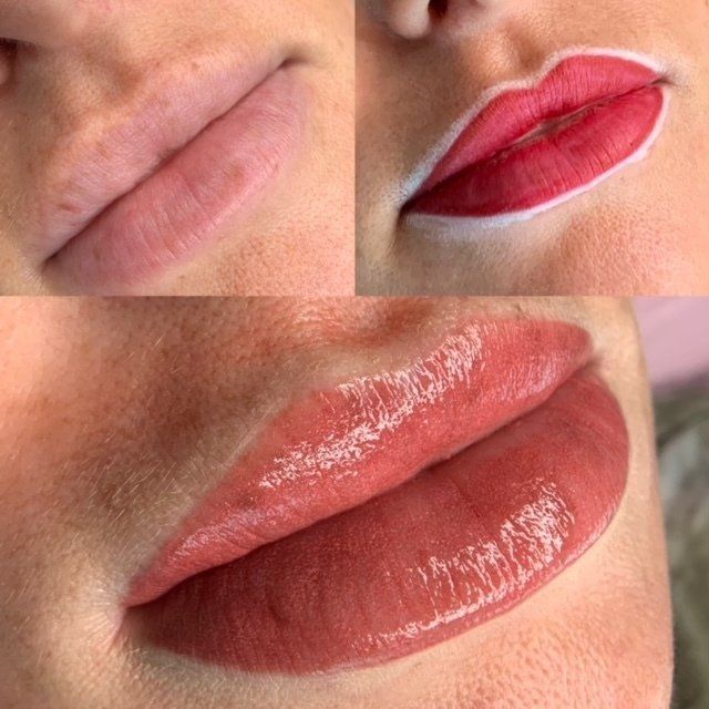 Lip Blushing Before And After