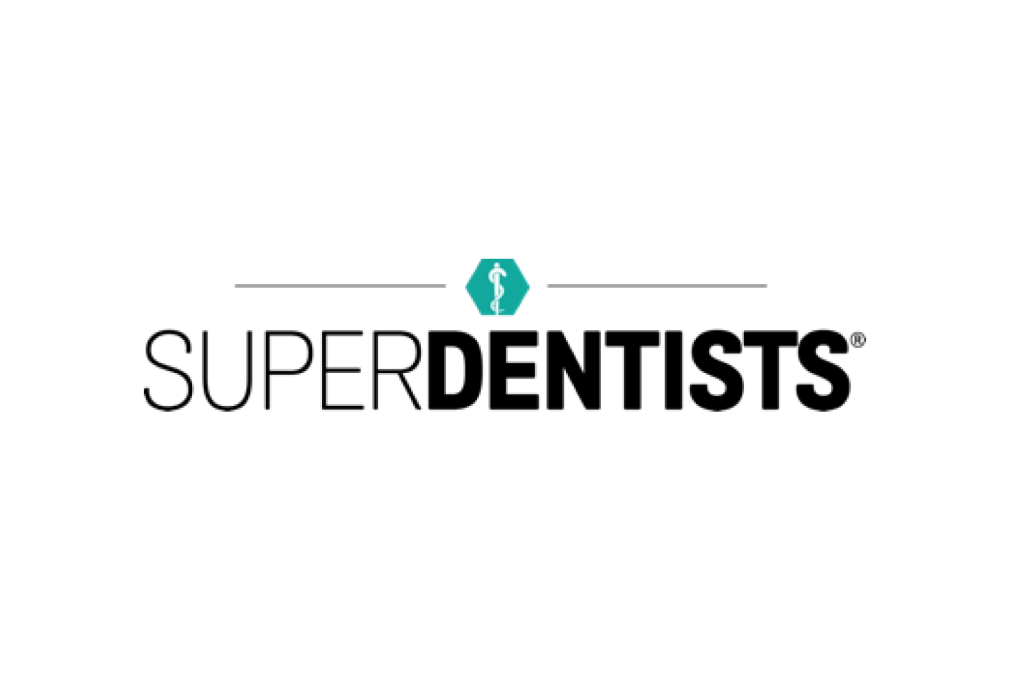 The logo for superdentists is on a white background.