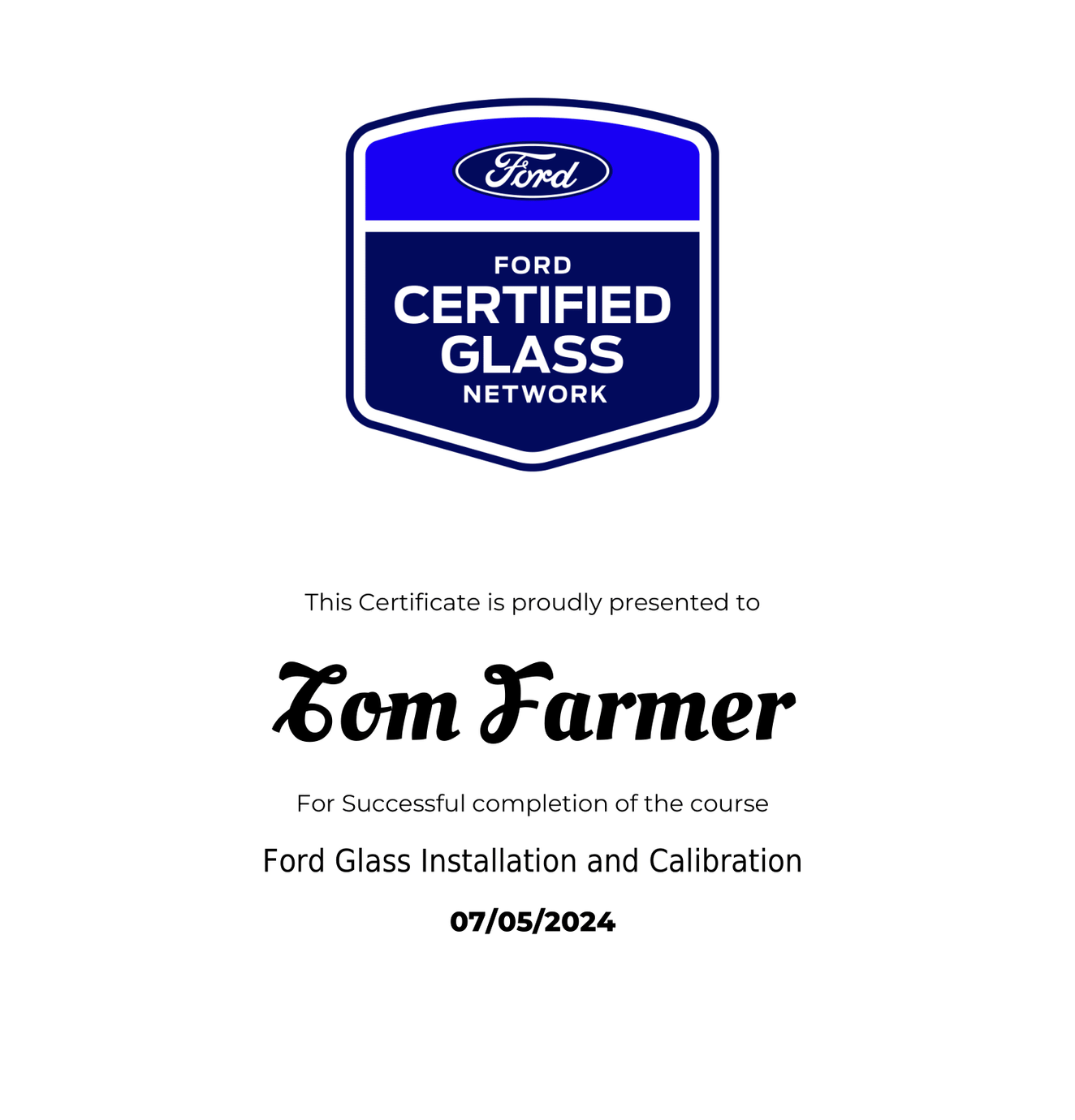 Certified Ford Auto Glass Network in Santa Rosa, CA