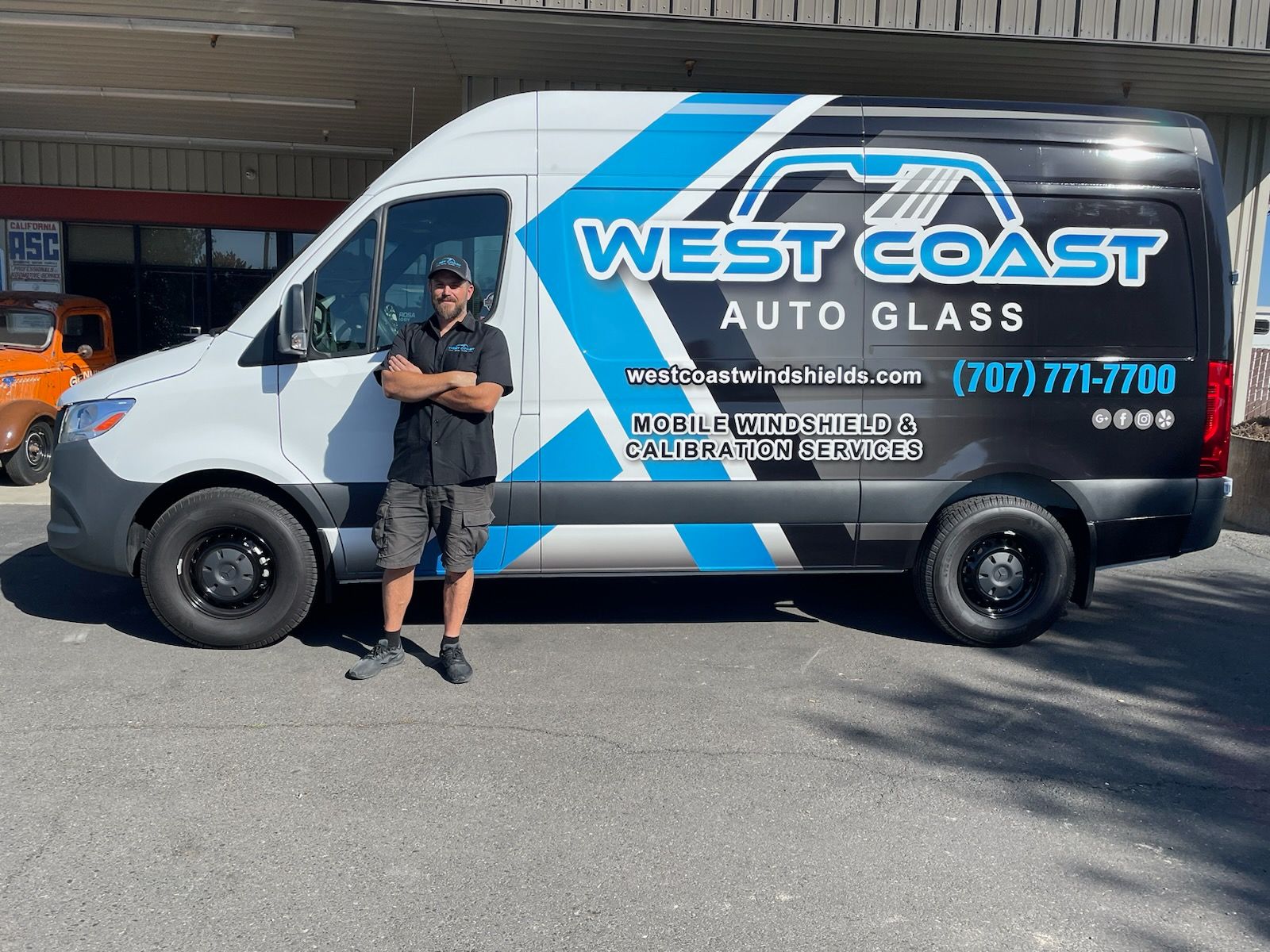 West Coast Auto Glass Performing Windshield Calibration for an insurance claim for a windshield replacement in Santa Rosa, CA