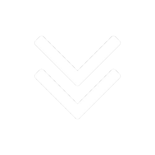 A white arrow pointing down on a white background.