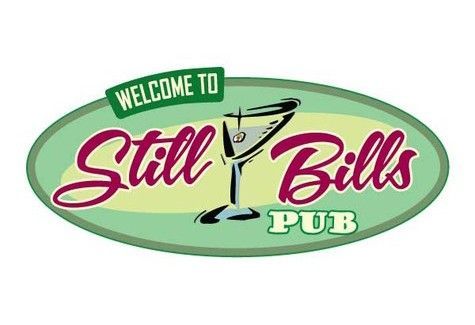Still Bills Pub logo: Green oval with text 