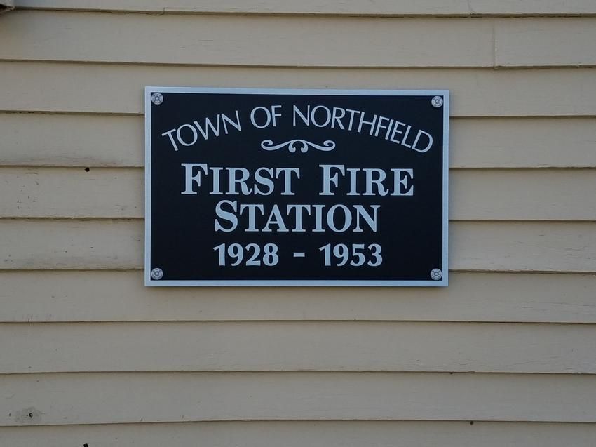 Plaque on a building says