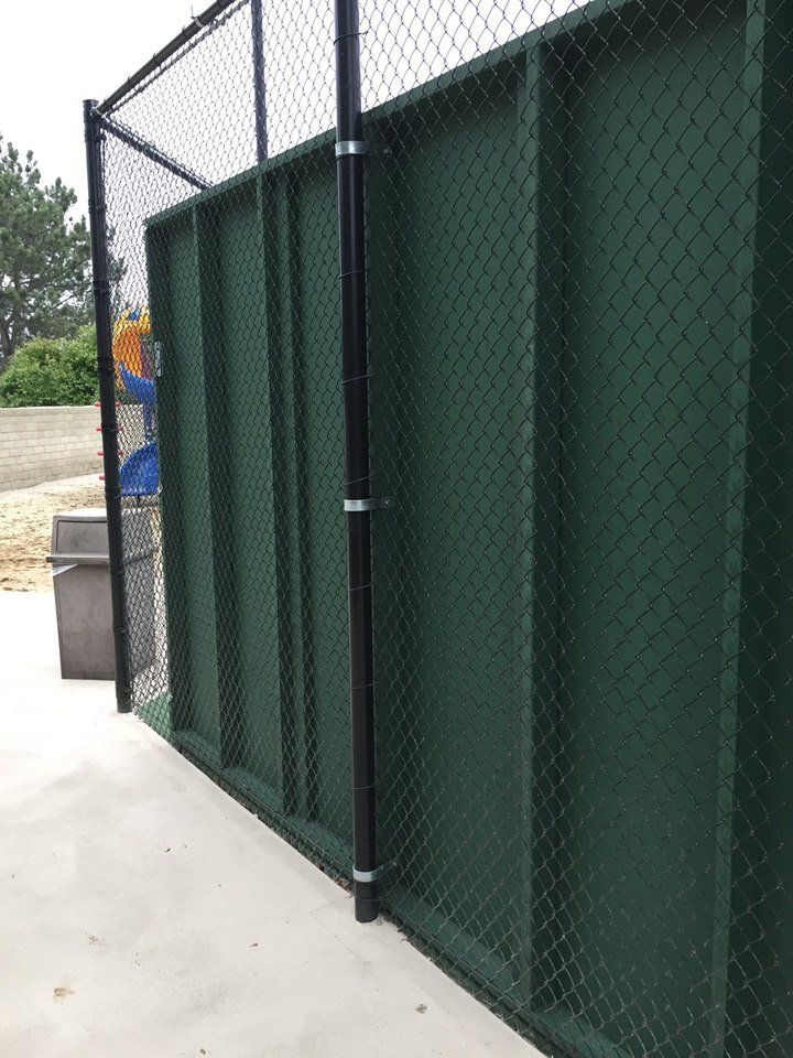 Sport Court Construction — Green Wire Mesh Steel in Escondido, CA