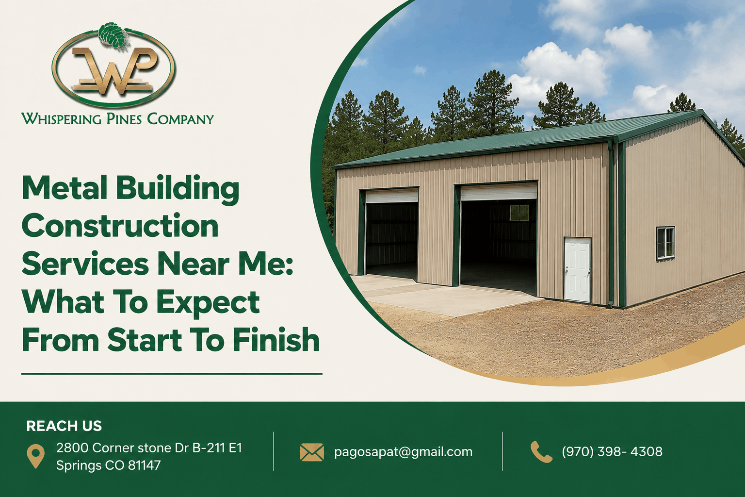 Metal building construction project in Southwest Colorado featuring a pre-engineered steel commercia