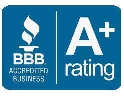 The bbb accredited business logo is a a+ rating.