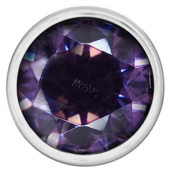 Swarovski Round Bezel - Amethyst