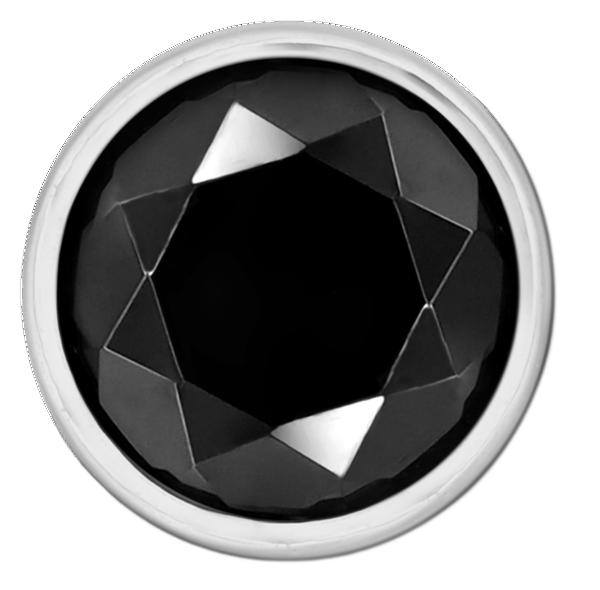 Swarovski Round Bezel - Black Ceramic