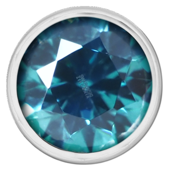 Swarovski Round Bezel - Mint