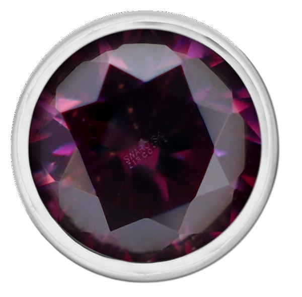 Swarovski Round Bezel - Red Dark