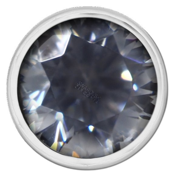 Swarovski Round Bezel - White/Clear
