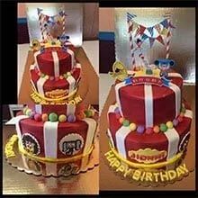 Elegant Red Cake — Amsterdam, NY — Rosito's Bakery