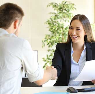 Employer and Applicant Shakehands— Employment in San Jose, CA