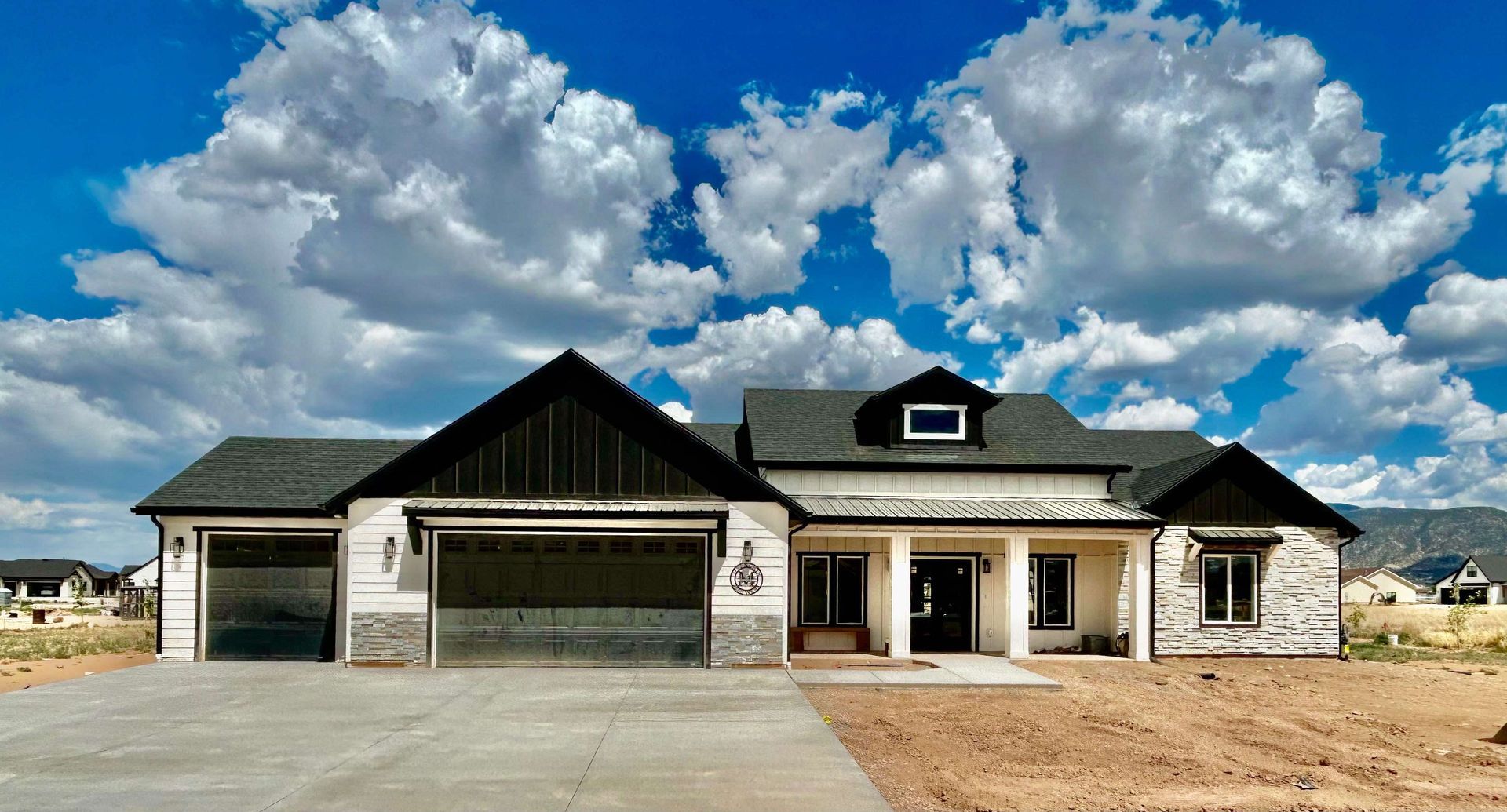 a Farmhouse style custom home in Minersville, Utah.