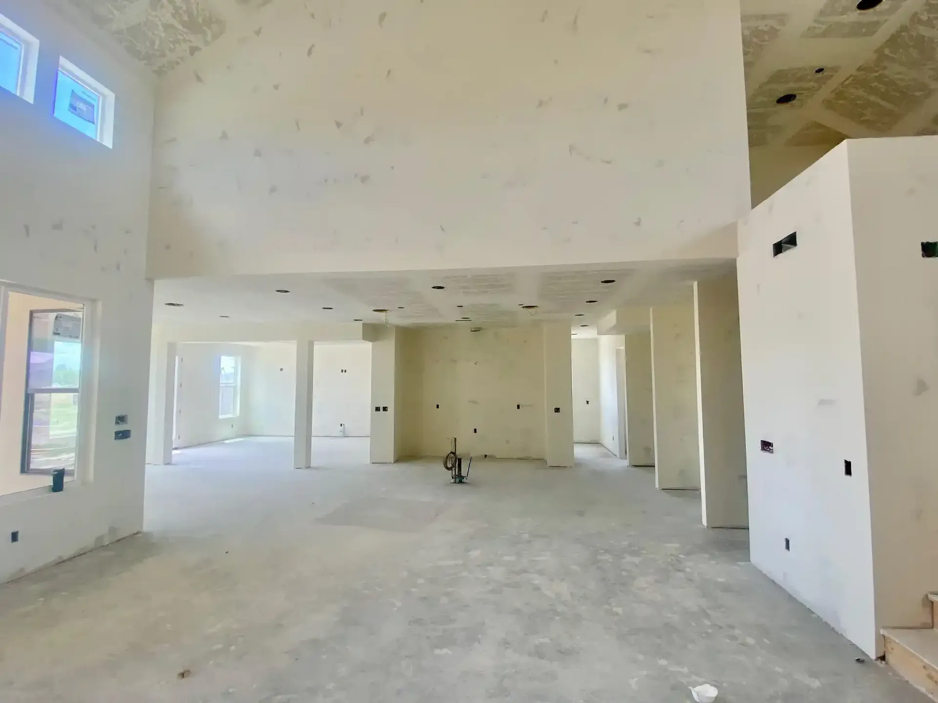 The interior of the Ruby, a custom home in milford Ut, Under construction