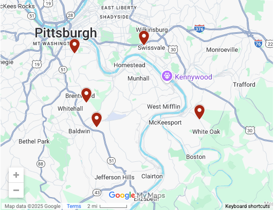 Pittsburgh Portfolio map