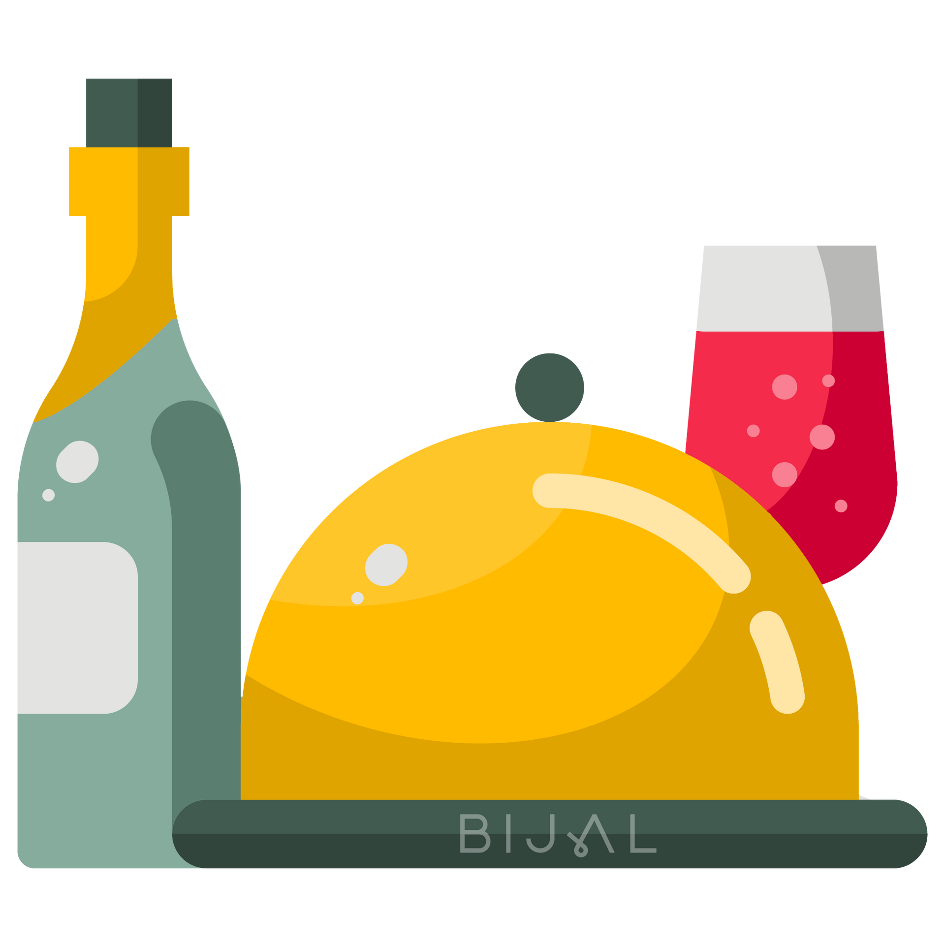 A bag of bread , cheese , jam , and a glass of tea.