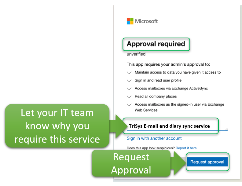 Let your it team know why you require this service