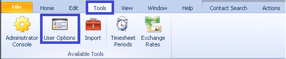A screenshot of a computer screen showing the tools tab