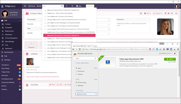A screenshot of a computer screen with a woman on it.