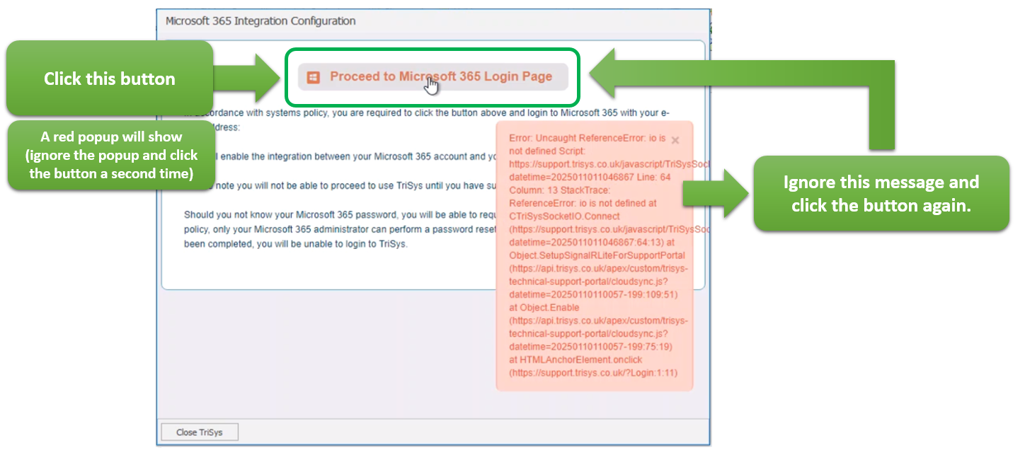 A computer screen with a green button that says click continue