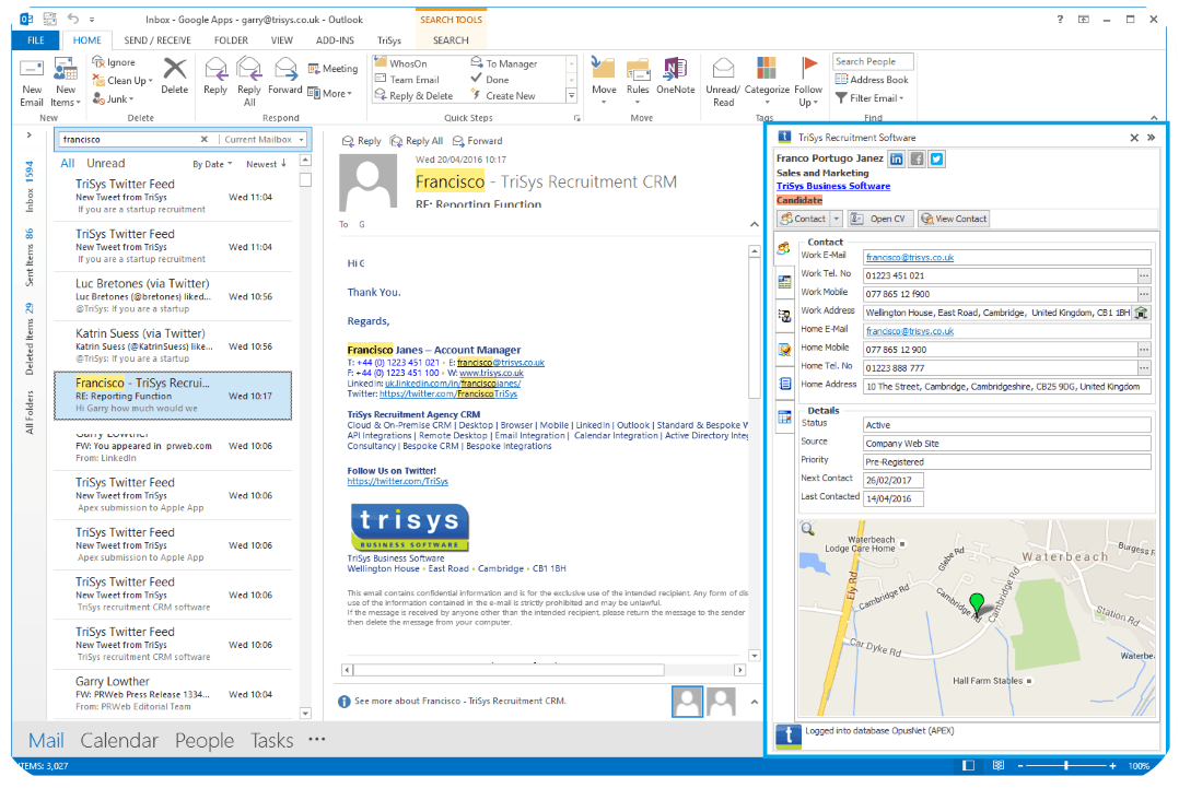 A screenshot of a computer screen with a map on it