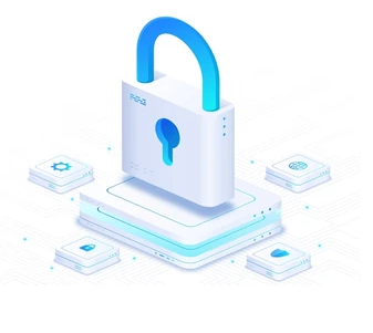 A blue and green logo for a company called trisys