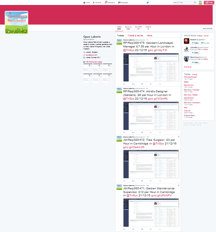 A screenshot of a web page with a pink header