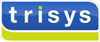 A blue and green logo for a company called trisys.