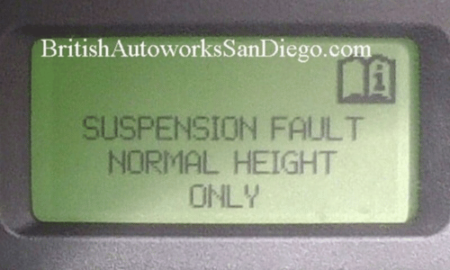 Suspension Fault — Normal Height Only