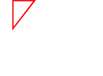 A red triangle is on a white background.