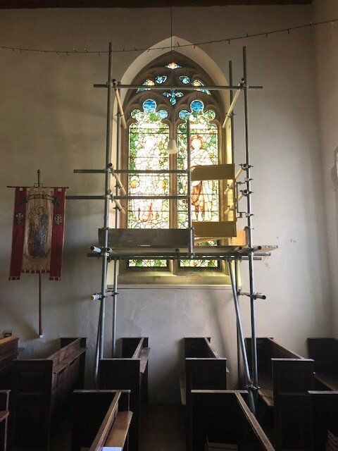 Oxted Church scaffold