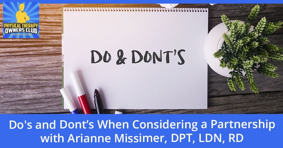 A sign that says do 's and dont 's when considering a partnership