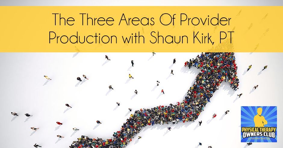 The three areas of provider production with shaun kirk pt