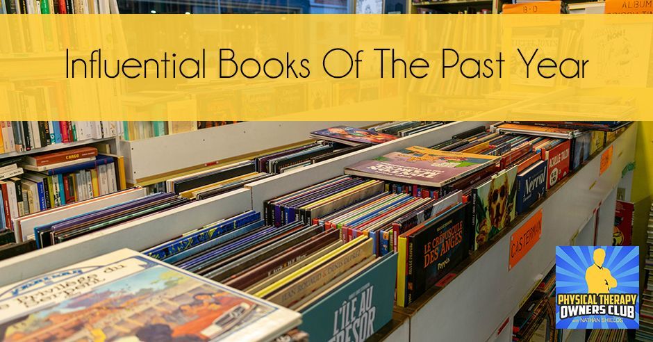 A shelf of books in a bookstore with the words influential books of the past year