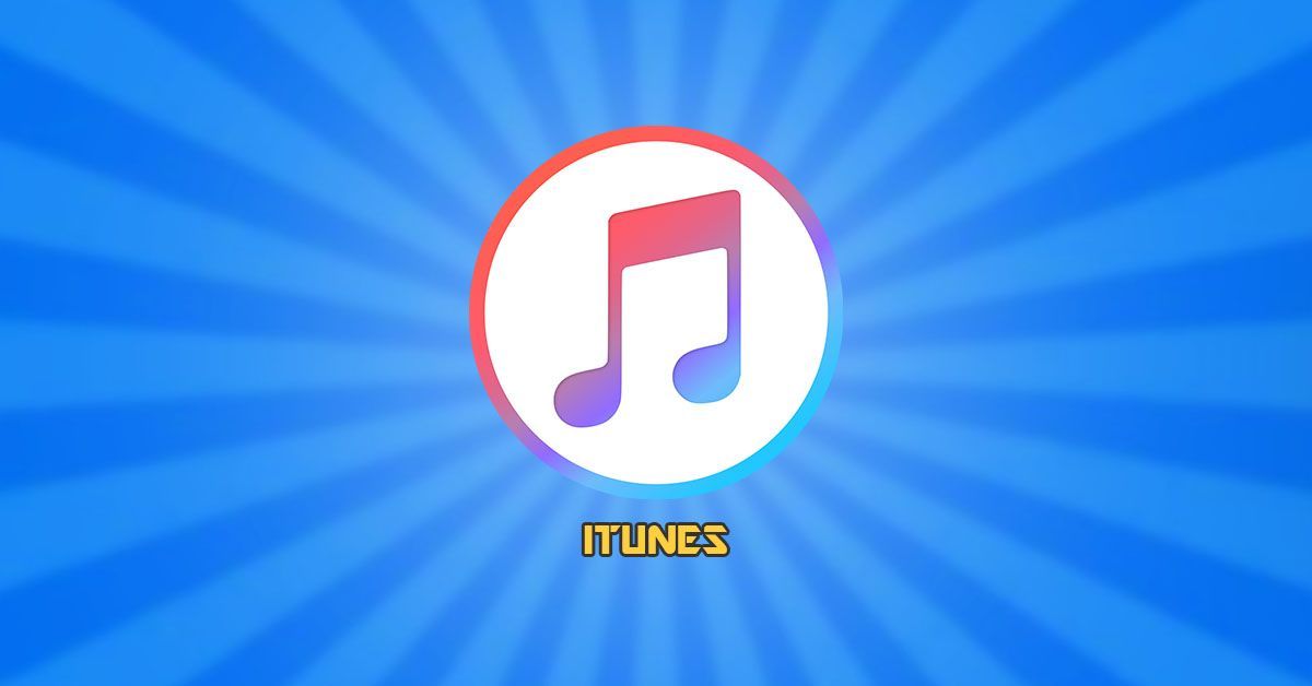 The itunes logo is on a blue background.