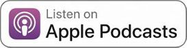 A button that says listen on apple podcasts on it