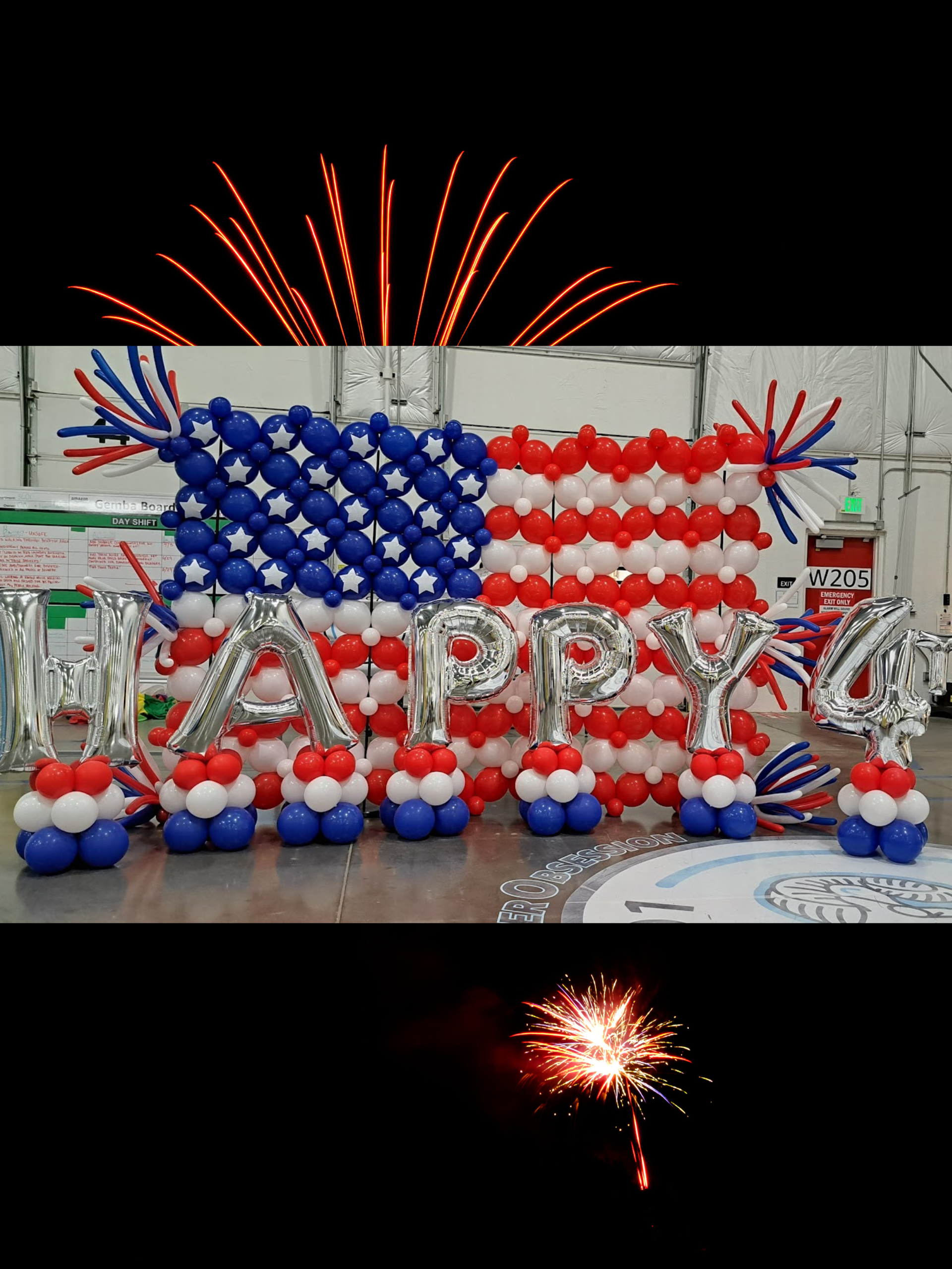 4th of July Balloon Wall